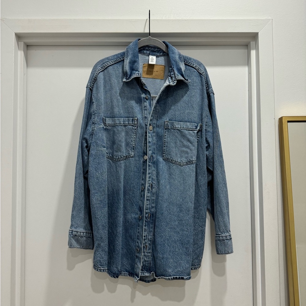 h&m denim shirt
